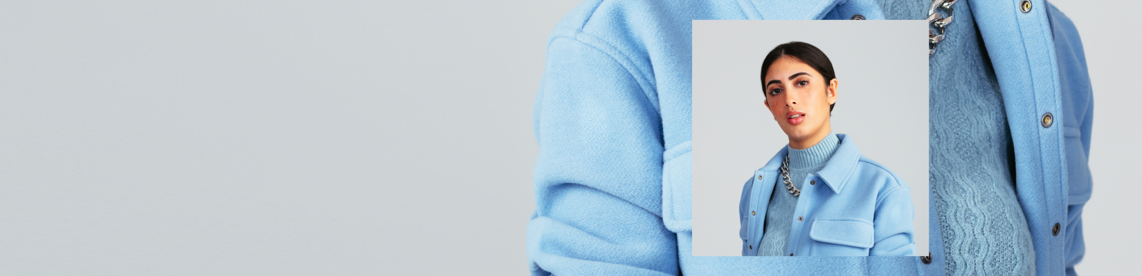 Girl in Ice blue jacket